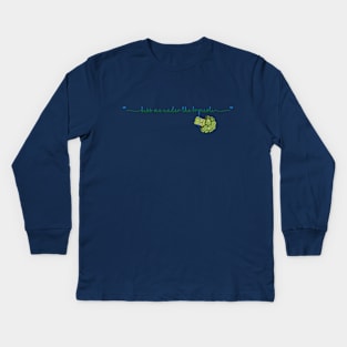 Kiss Me Under the Broccoli Kids Long Sleeve T-Shirt